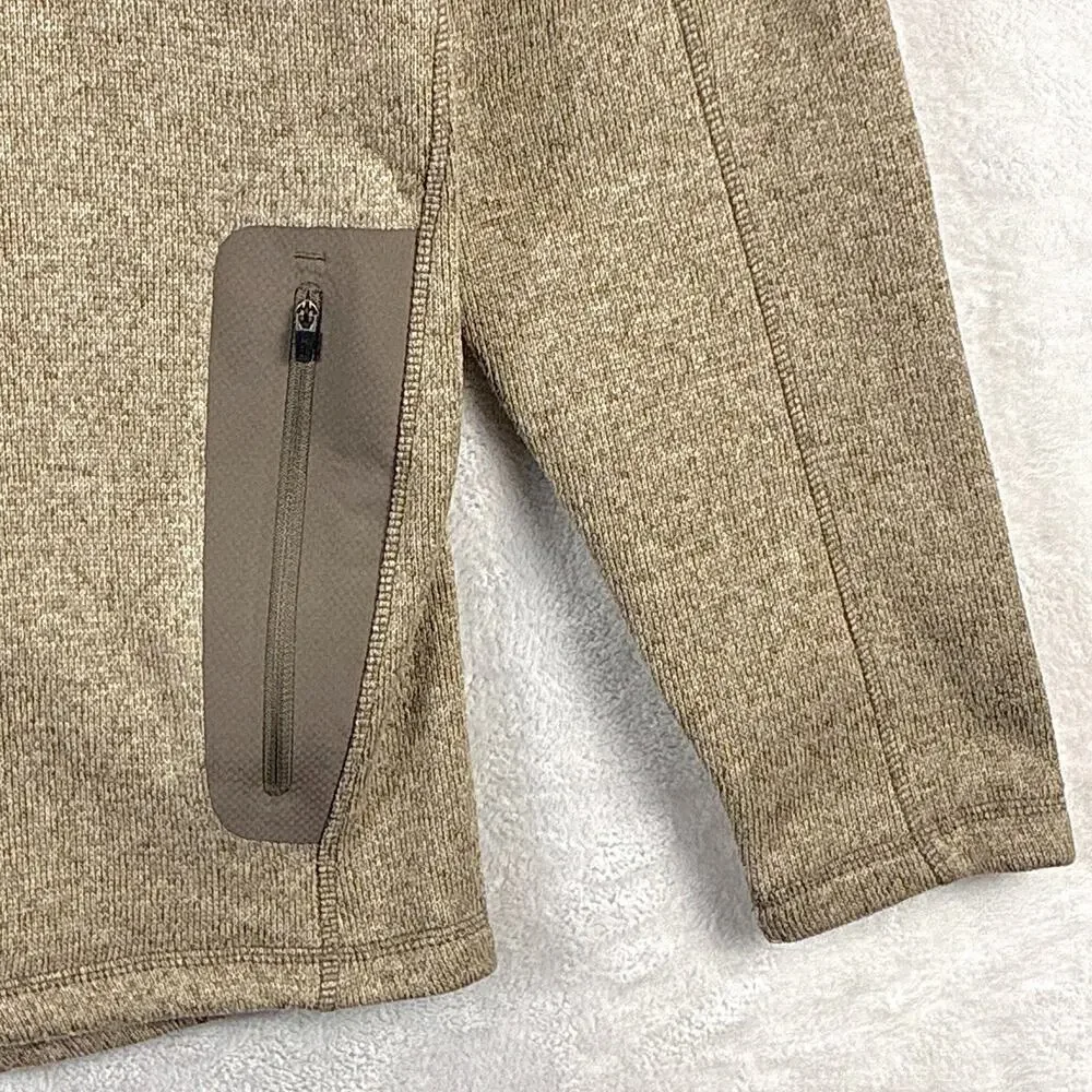Kuiu Sweater Mens L Brown Fleece Base Camp Full Zip Hunting Outdoors Hiking